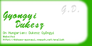 gyongyi dukesz business card