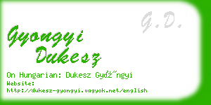 gyongyi dukesz business card